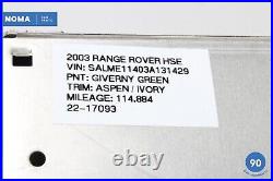 03-05 Land Rover Range Rover L322 Radio Sound AMP Amplifier Tuner XQC500030 OEM