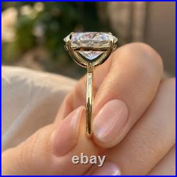 14K Yellow Gold Lab Grown Diamond Oval Cut IGI Certified 3.50 Carat Ring