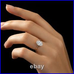 14K Yellow Gold Lab Grown Diamond Oval Cut IGI Certified 3.50 Carat Ring