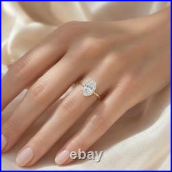 14K Yellow Gold Lab Grown Diamond Oval Cut IGI Certified 3.50 Carat Ring
