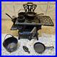 14_Piece_Vtg_CRESCENT_Miniature_CAST_IRON_Stove_Oven_Accessories_Salesman_Sample_01_jz