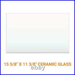 15 5/8 x 11 3/8 Ceramic Glass Replacement Glass for Stoves