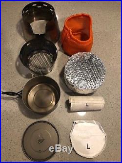 $160 ULTRALIGHT Trail Designs Titanium 3-Fuel Stove SystemTi-Tri Sidewinder+Pot