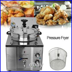 16L Electric Chicken Fried Stove, 3000W Commercial High Pressure Chicken Deep Fr