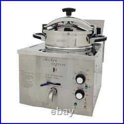 16L Electric Chicken Fried Stove, 3000W Commercial High Pressure Chicken Deep Fr
