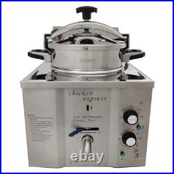 16L Electric Chicken Fried Stove, 3000W Commercial High Pressure Chicken Deep Fr