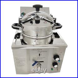 16L Electric Chicken Fried Stove, 3000W Commercial High Pressure Chicken Deep Fr