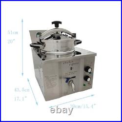 16L Electric Chicken Fried Stove, 3000W Commercial High Pressure Chicken Deep Fr