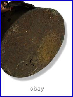 1856 Primitive Antique Small Heater or Stove Pierced Tin