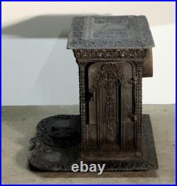 1890s Antique Victorian Cast Iron Coal Stove