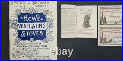 1890s antique HOWE VENTILATING STOVE cortland ny CATALOG Booklet Cert ads 1890s antique HOWE VENTILATING STOVE cortland ny CATALOG Booklet Cert ads