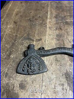 1901 Lauret Stoves & Ranges Art Cast Iron Axe Of All Nations Cut Out The Whiskey