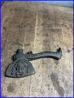 1901 Lauret Stoves & Ranges Art Cast Iron Axe Of All Nations Cut Out The Whiskey