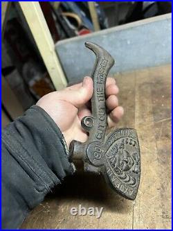 1901 Lauret Stoves & Ranges Art Cast Iron Axe Of All Nations Cut Out The Whiskey