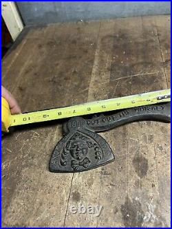 1901 Lauret Stoves & Ranges Art Cast Iron Axe Of All Nations Cut Out The Whiskey