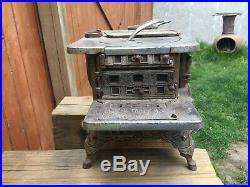 1910 Detroit Stove Works Cast Iron Jewel Jr Range, Square top complete Barn Fresh