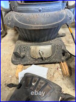 1917 cast iron parlor stove by C Emrich Columbus Ohio in Number 75