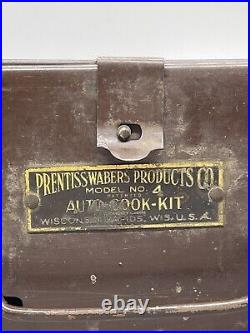 1920's Vintage Prentiss Wabers Auto Cook Kit Model #4 Two-Burner Stove