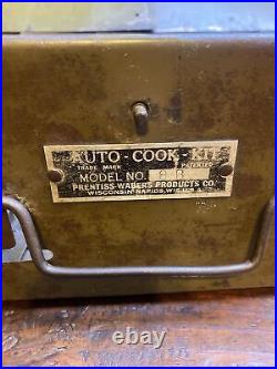 1920's Vintage Prentiss Wabers Auto Cook Kit, Model 8B, Two-Burner Stove