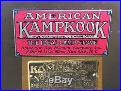 1927 American Gas Machine KampKook No. 7 Stove AGM Box and Never Used with papers