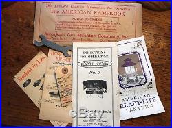 1927 American Gas Machine KampKook No. 7 Stove AGM Box and Never Used with papers