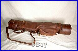 1930's Antique All Leather Stove pipe Golf Bag BURTON Alabama Southern