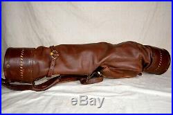 1930's Antique All Leather Stove pipe Golf Bag BURTON Alabama Southern