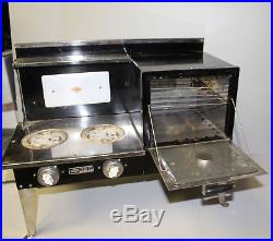 1930s Empire Porcelain and Tin Electric Toy Stove and Oven Pat. June 17,1924