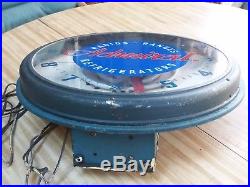 1940's VINTAGE LACKNER NEON ADVERTISING CLOCK ADMIRAL RADIO STOVE REFRIGERATOR