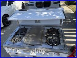 1940s Era Wedgewood Double Stove with 4 Burners + Griddle