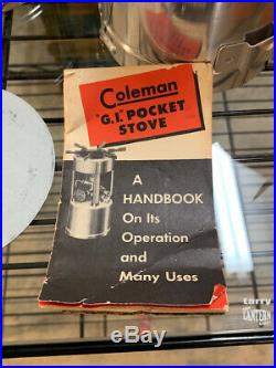 1947 Coleman 530 G. I. Pocket Stove Vintage Camping Looks NEW OLD STOCK