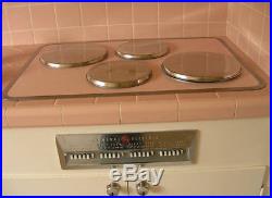 1950's Mid Century Rare Pink Kitchen Appliances Stove Oven Hood Sink MINT
