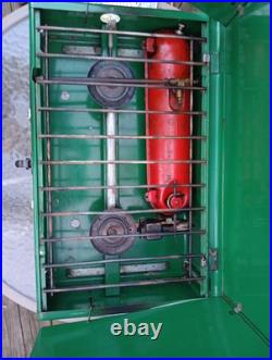 1950s Coleman Camp Stove #413E 2-Burner/Utensils Rack Made USA