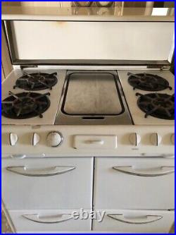 1950s O'Keefe & Merritt Vintage Stove Double Oven Broiler Griddle retro