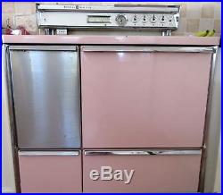 1952 Pink General Electric Stratoliner Stove and Double Oven Retro