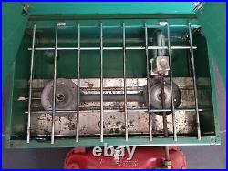 1960s Coleman Camp Fuel Stove #425E 2 Burner Red Fuel Tank Made USA? Nice1