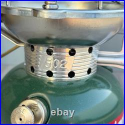1963 Coleman 502 Camping Sportster Green Stove One Burner VINTAGE with Box