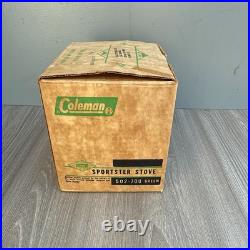 1963 Coleman 502 Camping Sportster Green Stove One Burner VINTAGE with Box