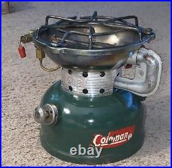 1963 Coleman 502 Sportster Single Burner Camp Stove with Case/Pots & Handle