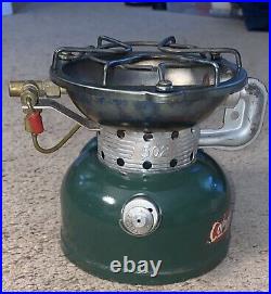 1963 Coleman 502 Sportster Single Burner Camp Stove with Case/Pots & Handle