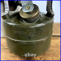 1964 Vietnam Era US Rogers M-1950 Single Burner Camp Gas Stove with Leysi Case