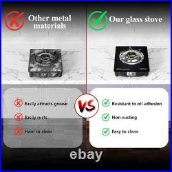 1 Burner Propane Stove 13,600 BTU High-Efficiency Tempered Glass Auto-Ignition G