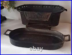 1st Generation Sportsman Cast Iron Hibachi Grill Atlanta Stove Works w Fish Pan