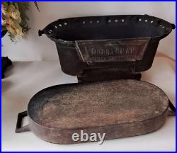 1st Generation Sportsman Cast Iron Hibachi Grill Atlanta Stove Works w Fish Pan