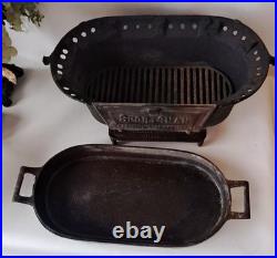 1st Generation Sportsman Cast Iron Hibachi Grill Atlanta Stove Works w Fish Pan