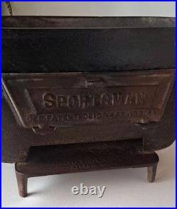1st Generation Sportsman Cast Iron Hibachi Grill Atlanta Stove Works w Fish Pan