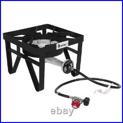 20wBTU Gas Burner Stove Square Furnace Cooker Portable Outdoor Camping Cast Iron