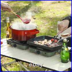 2 Burner Propane Camping Stove, Portable Folding Gas Stove for Camping with 17200