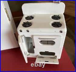 2 Pcs Stove & Fridge Karen Fuller K & J Miniature Metalworks Dollhouse Kitchen