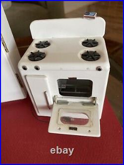 2 Pcs Stove & Fridge Karen Fuller K & J Miniature Metalworks Dollhouse Kitchen